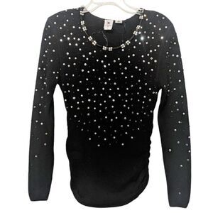 Vintage UNGARO ter long sleeve 100% lambswool sweater with sequins size M